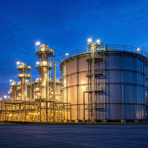 Narowal LPG regional distribution facility at dusk